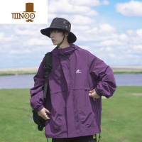 YANXUE秋季新款男夹克连帽户外工装机能冲锋衣印花潮牌宽松百搭外套男