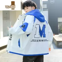YANXU青少年假连帽外套男孩帅气初中学生夹克大童潮牌男装褂子