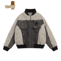 YANXU美式vibe风刺绣飞行员夹克男新款国潮牌高街工装宽松外套