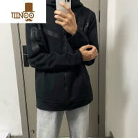 YANXU秋季新款外套男潮牌百搭连帽夹克网红同款上衣休闲运动装精小伙