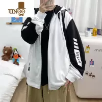 YANXU撞色薄款外套男士款潮牌港风潮流夹克炸街帅气高中生卫衣开衫