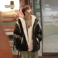 YANXU日系cityboy外套男生款高街痞帅ins潮牌假设计感连帽夹克