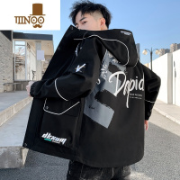 YANXU男士外套新款2023工装夹克款褂子青少年上衣秋季冲锋衣潮