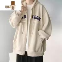 YANXU美式潮牌外套男士2023新款运动连帽开衫情侣卫衣上衣服夹克