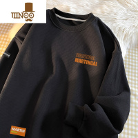 YANXU华夫格圆领卫衣男vintage潮流上衣服美式ins字母大码套头衫