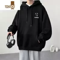 YANXU卫衣男连帽2022新款宽松潮流百搭港风男士外套加绒加厚上衣