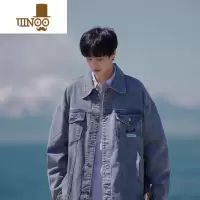 YANXU复古牛仔外套男休闲日系ins潮牌港风宽松百搭潮流痞帅夹克