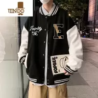 YANXU撞色拼接棒球服外套男士潮牌美式高街痞帅男款宽松休闲夹克