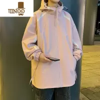 YANXU男士连帽休闲夹克百搭港风潮牌外套男生新款小众美式上衣服