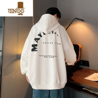 YANXU男士连帽印花卫衣时尚休闲潮牌港风外套ins男生新款上衣服