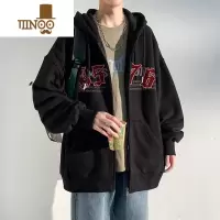 YANXU日系潮牌外套男士宽松休闲连帽上衣服美式潮流港风开衫夹克