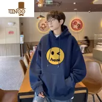 YANXU卫衣男2023秋季新款潮流连帽痞帅外套港风青少年情侣宽松休闲上衣
