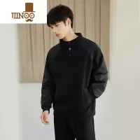 YANXU立领卫衣男士长袖2023新款宽松休闲痞帅潮男装无帽上衣外套