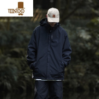 YANXU户外登山冲锋衣外套男女新款宽松大码美式潮牌痞帅连帽夹克