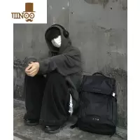 YANXU500g硬挺中山卫衣男款连帽衫oversize美式复古情侣外套