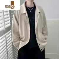 YANXU绒外套男青少年学生宽松时尚潮流百搭夹克港风ins上衣