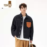 YANXU感牛仔夹克男士新款美式潮牌休闲宽松口袋上衣服外套男
