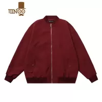 YANXU江小文 美式复古星星字母刺绣飞行员夹克棒球服男女宽松机能外套