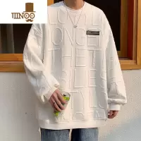 YANXU无帽卫衣男美式潮牌ins休闲宽松男装小众设计感内搭上衣服