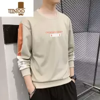YANXU男士卫衣2023春季新款潮牌ins宽松圆领长袖t恤男装休闲打底衫