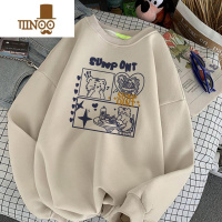 YANXU痞帅炸街卫衣男女生秋季美式潮牌青少年帅气学生宽松无帽上衣服潮