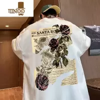YANXU美式高街中山卫衣男oversize潮牌500g硬挺无帽大领口国潮