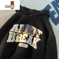 YANXU中山卫衣连帽男宽松美式ins潮牌高街港风休闲套头外套