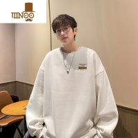 YANXU400g圆领卫衣男潮牌美式复古oversize宽松大码Clean Fit外套