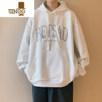 YANXU日系印花宽松休闲卫衣男士潮流牌连帽百搭痞帅外套上衣