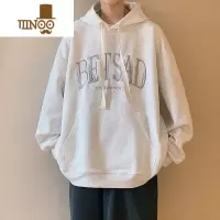YANXU日系印花宽松休闲卫衣男士潮流牌连帽百搭痞帅外套上衣