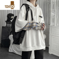 YANXU假卫衣男韩版宽松bf慵懒风套头上衣新款休闲潮流连帽外套