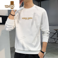 YANXU男士圆领卫衣款宽松潮牌百搭男生薄款无帽春季长袖t恤上衣服