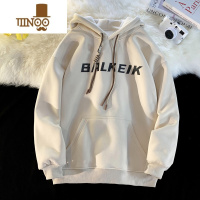 YANXU美式连帽卫衣男款加绒外套潮牌oversize大码上衣服