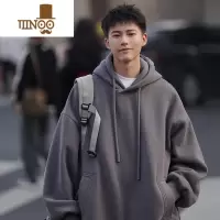 YANXU卫衣男连帽美式高街潮牌上衣服春季新款宽松男装痞帅帽衫外套