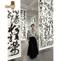 YANXU新中式男装国风盘扣立领衬衫感长袖冰丝衬衣改良唐装防晒外套