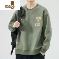 YANXU卫衣男款潮牌圆领套头2023新款秋天美式青少年长袖男生秋季