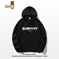 YANXU美式复古oversize连帽衫卫衣男生2023新款高街潮ins外套