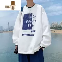 YANXU假圆领套头卫衣男款2023新款宽松百搭无帽外套