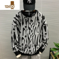 YANXU复古个性高街网红长袖t恤卫衣男装大码宽松帅气潮牌小众上衣