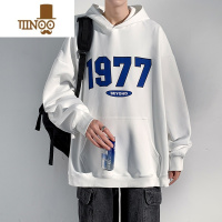 YANXU连帽卫衣男款美式潮牌字母印花小众设计感休闲上衣外套