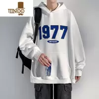 YANXU连帽卫衣男款美式潮牌字母印花小众设计感休闲上衣外套