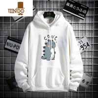 YANXU加绒加厚卫衣男连帽潮流百搭宽松上衣港风潮牌ins学生外套