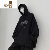 YANXU特大码300斤美式高街vibe连帽卫衣男潮牌hiphop宽松休闲外套