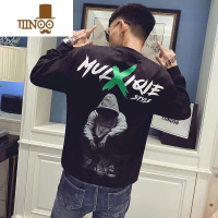 YANXU卫衣男士2023新款百搭帅气上衣潮牌ins圆领潮流长袖T恤