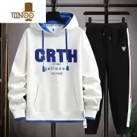 YANXU青少年卫衣男2023新款潮流初中学生大童潮牌帅气运动服套装