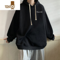 YANXU400g连帽卫衣男2023新款情侣装上衣服潮牌宽松外套