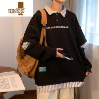 YANXU假polo领卫衣男士美式潮牌oversize男生长袖上衣服