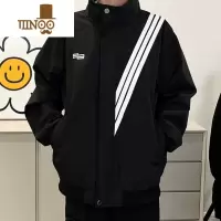YANXU款潮流三道杠情侣外套男夹克外穿上衣潮牌外衣百搭棒球服