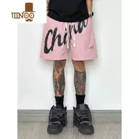 YANXU美式速干运动短裤男夏季大码宽松跑步潮牌中裤胖子休闲五分篮球裤