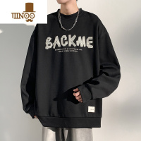 YANXU字母卫衣男士新款oversize情侣上衣服休闲长袖百搭套头衫